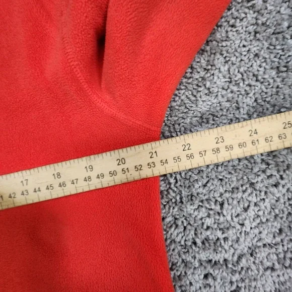 North Face 1/4 Mens Small Fleece Pullover Red Sweater Outdoors Gorpcore - Picture 10 of 13